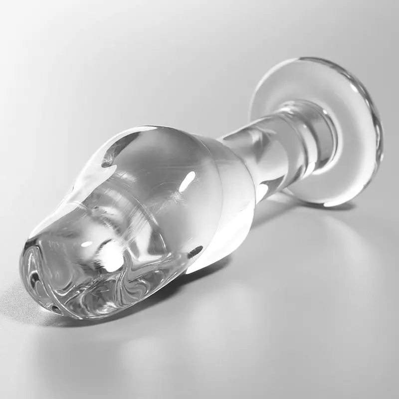 NEBULA SERIES BY IBIZA - MODELLO 6 PLUG ANALE VETRO BOROSILICATO TRASPARENTE 12.5 CM -O- 4 CM - immagine 2