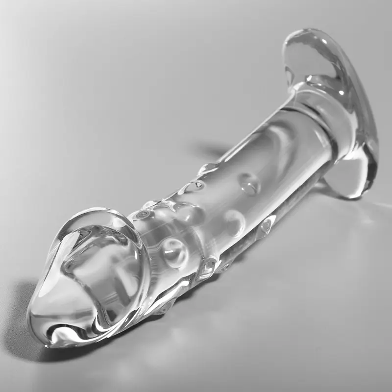 NEBULA SERIES BY IBIZA - MODELLO 19 DILDO IN VETRO BOROSILICATO TRASPARENTE 18.5 CM -O- 4 CM - immagine 2