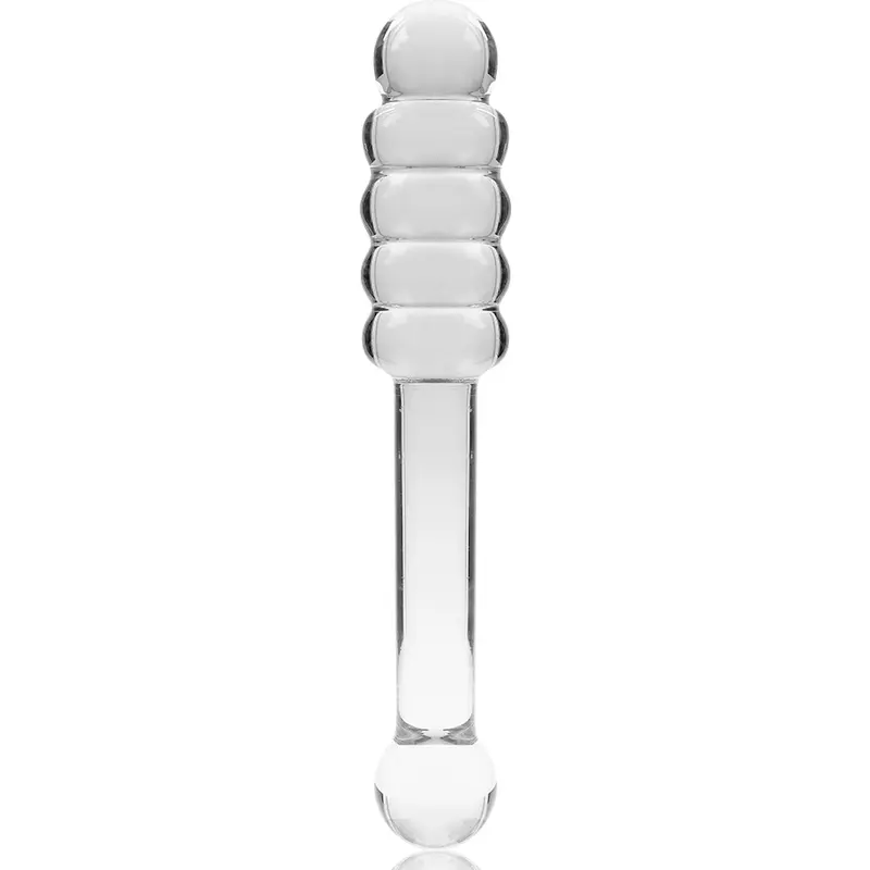 NEBULA SERIES BY IBIZA - MODELLO 20 DILDO IN VETRO BOROSILICATO TRASPARENTE 20.5 CM -O- 3 CM - immagine 4