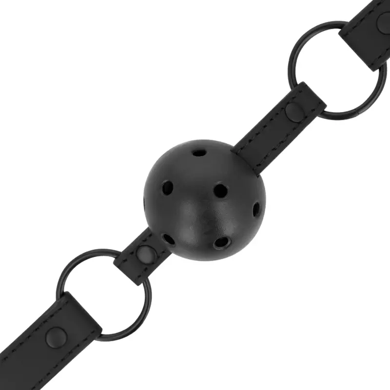 INTENSE - FETISH BALL GAG IN PELLE VEGANA - immagine 3