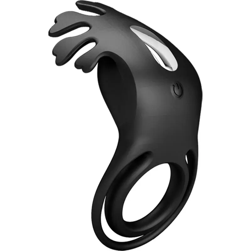 PRETTY LOVE - ANELLO VIBRATORE RUBEN 7 VIBRAZIONI IN SILICONE NERO - immagine 3