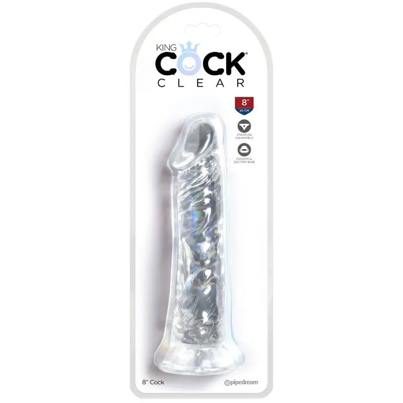 KING COCK - PENE REALISTICO CHIARO 19.7 CM TRASPARENTE - immagine 4
