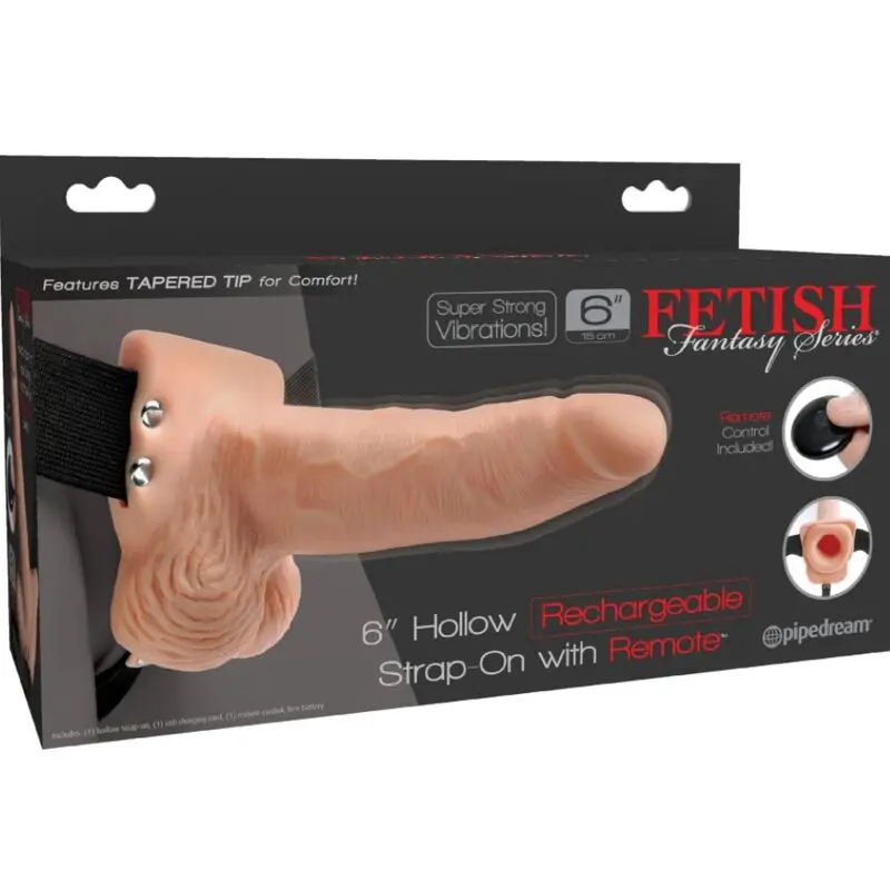 FETISH FANTASY SERIES - IMBRAGATURA REGOLABILE TELECOMANDO PENE REALISTICO CON TESTICOLI RICARICABILI E VIBRATORE 15 CM - immagine 8