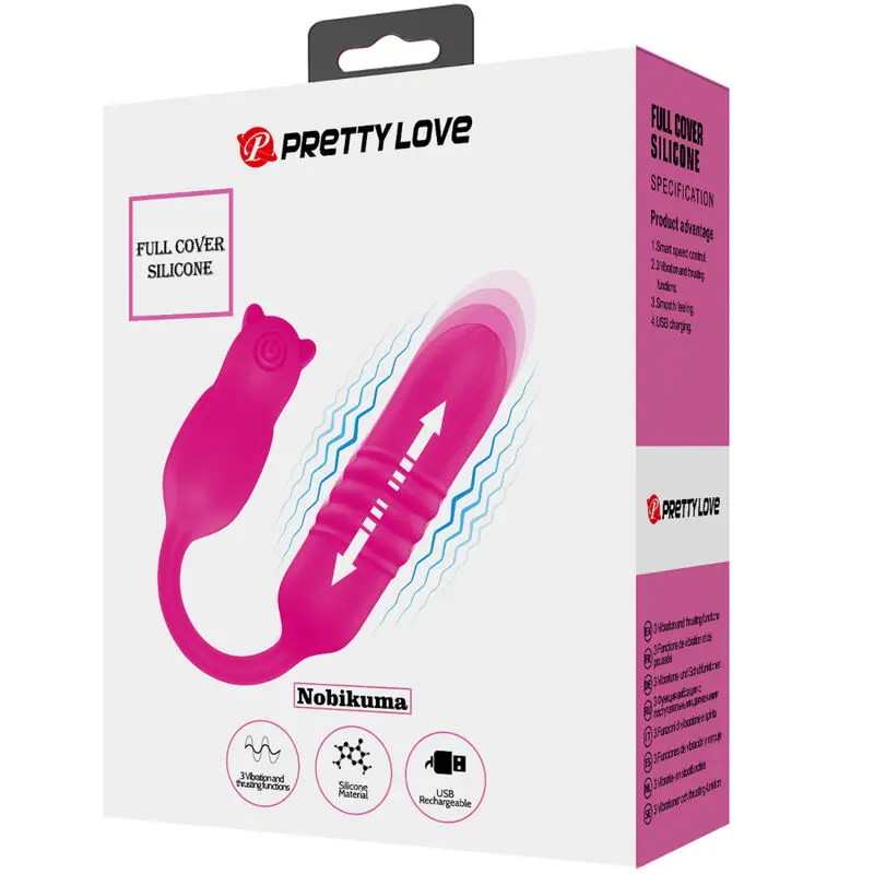 PRETTY LOVE - NOBIKUMA PROIETTORE VIBRANTE IN SILICONE ROSA - immagine 8