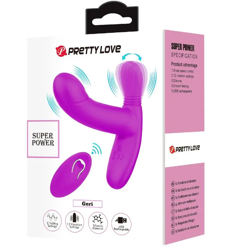 PRETTY LOVE - MASSAGGIATORE PER CLITORIDE GERI TELECOMANDO ROSA - immagine 9