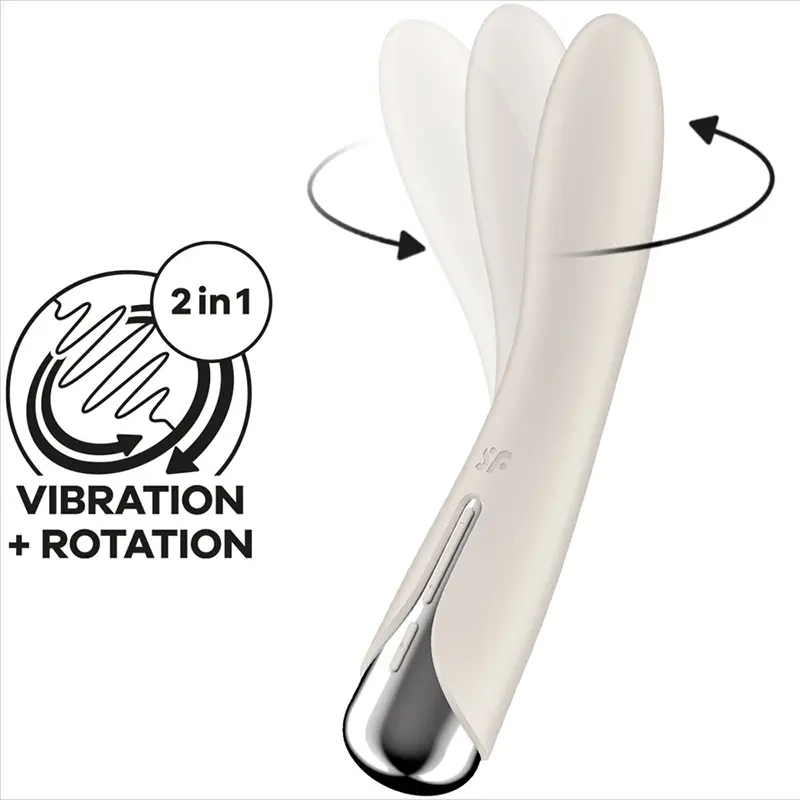 SATISFYER - VIBRATORE ROTATORE SPINNING VIBE 1 G-SPOT BEIGE - immagine 6