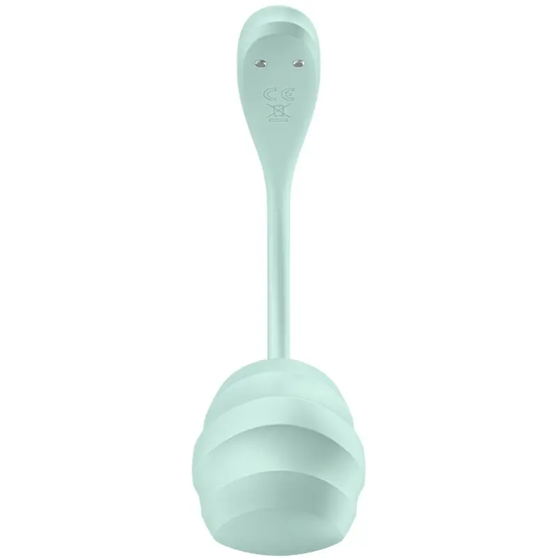SATISFYER - STIMOLATORE PUNTO G PETALE LISCIO VERDE ACQUA APP GRATUITA - immagine 2