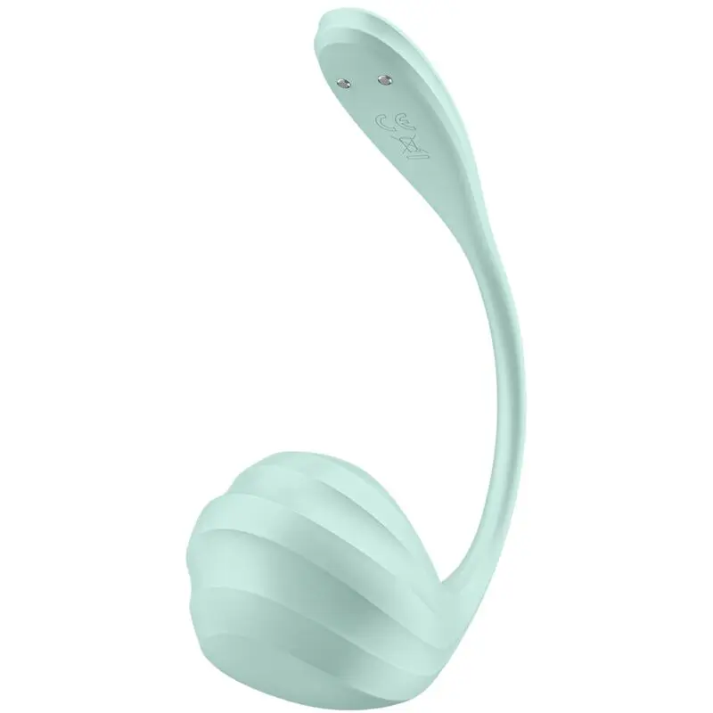 SATISFYER - STIMOLATORE PUNTO G PETALE LISCIO VERDE ACQUA APP GRATUITA - immagine 9