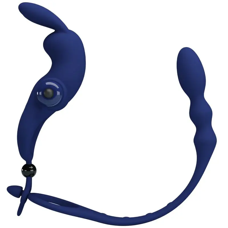 PRETTY LOVE - AYAD ANELLO VIBRATORE RABBIT CON SPINA BLU - immagine 4