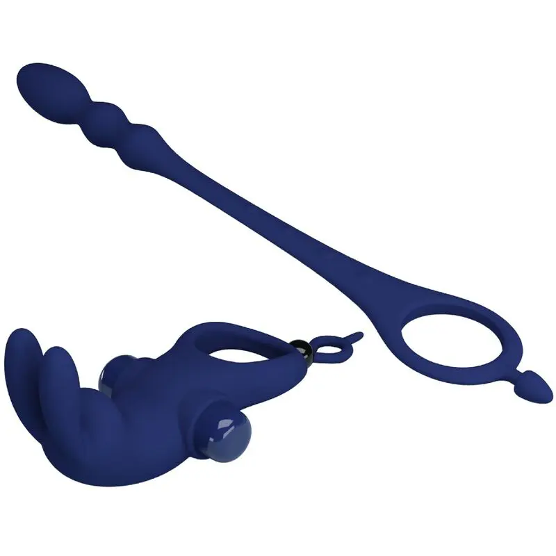 PRETTY LOVE - AYAD ANELLO VIBRATORE RABBIT CON SPINA BLU - immagine 9