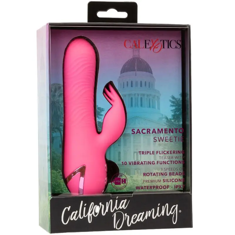 CALEXOTICS - SACRAMENTO SWEETIE VIBRATORE RABBIT PINK BY CALIFORNIA DREAMING - immagine 2