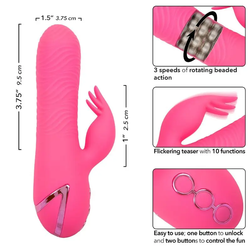 CALEXOTICS - SACRAMENTO SWEETIE VIBRATORE RABBIT PINK BY CALIFORNIA DREAMING - immagine 8