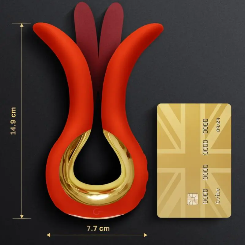 G-VIBE - GVIBE MAXI VIBRATORE CON DUE PUNTE FLESSIBILI CORALLO - immagine 2