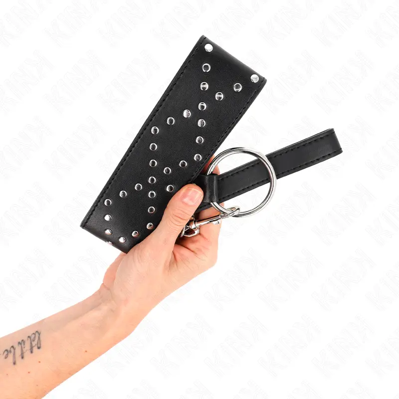 KINK - COLLANA 65 CM CON GUINZAGLIO CON BORCHIE ARGENTO MODELLO 3 REGOLABILE 36-43 CM X 5 CM - immagine 5