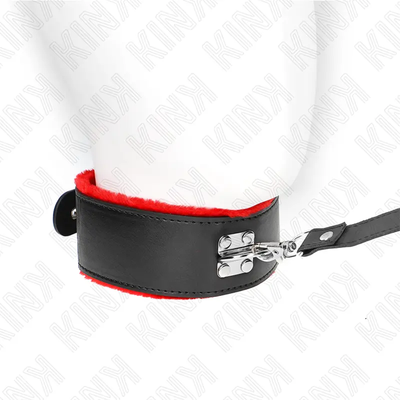 KINK - COLLANA CON CINTURA 116 CM CON CINTURINO IN PELLE ROSSO REGOLABILE 40-48 CM X 6 CM - immagine 2
