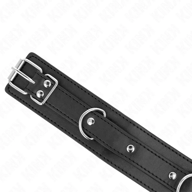 KINK - COLLANA CON GUINZAGLIO 65 CM MODELLO 3 ANELLI 1 REGOLABILE 38-49 CM X 5 CM - immagine 5
