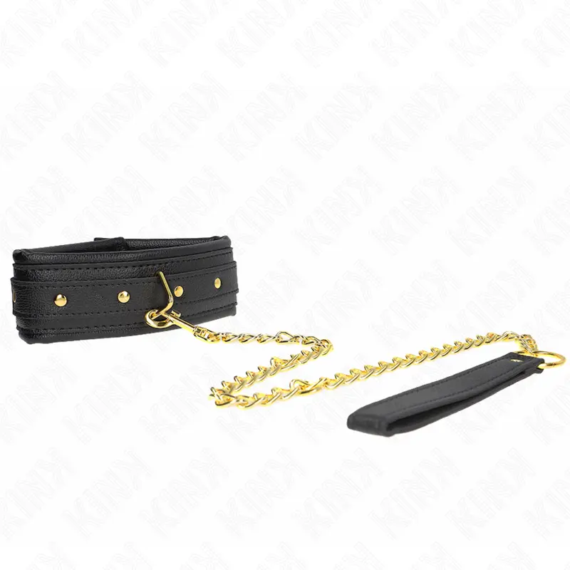 KINK - COLLANA CON CINTURINO IN SIMILPELLE SPUGNA MODELLO 1 REGOLABILE 37-54 CM X 3 CM - immagine 2