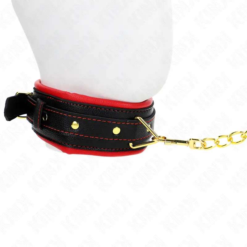 KINK - COLLANA CON CINTURINO IN SIMILPELLE SPUGNA MODELLO 2 REGOLABILE 37-54 CM X 3 CM - immagine 3