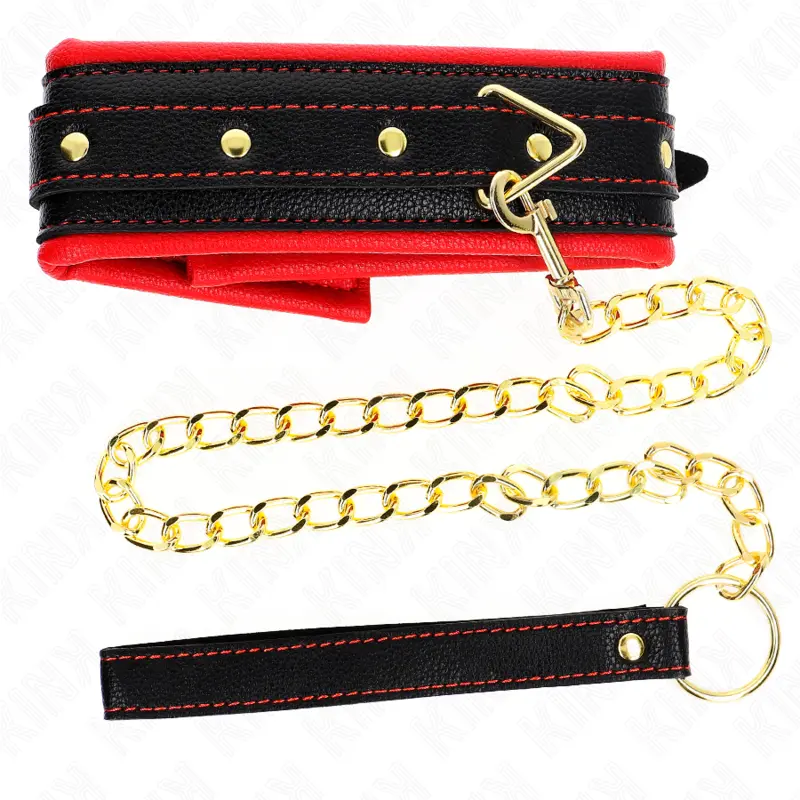 KINK - COLLANA CON CINTURINO IN SIMILPELLE SPUGNA MODELLO 2 REGOLABILE 37-54 CM X 3 CM - immagine 4