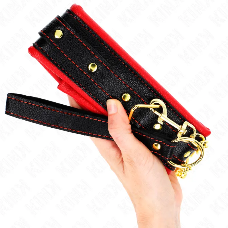 KINK - COLLANA CON CINTURINO IN SIMILPELLE SPUGNA MODELLO 2 REGOLABILE 37-54 CM X 3 CM - immagine 5