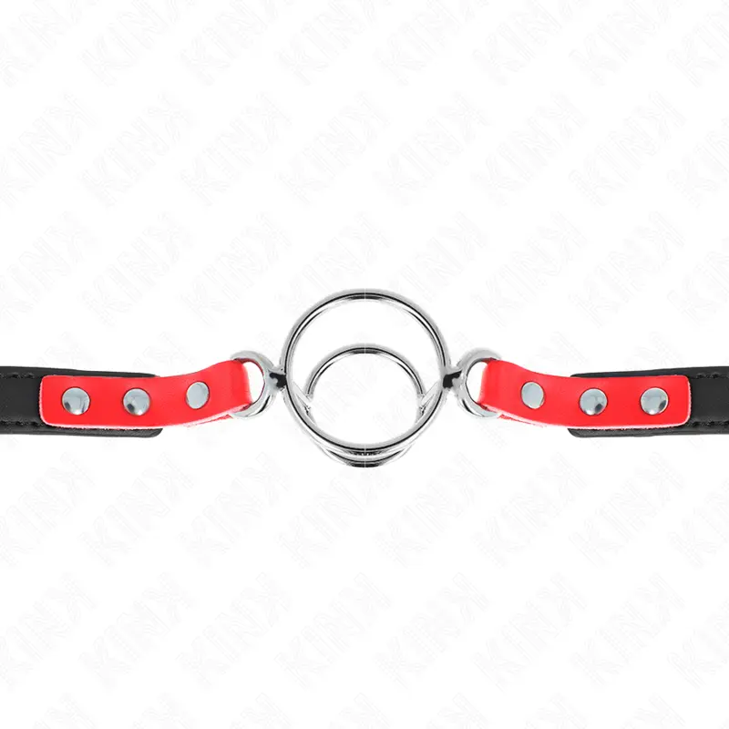 KINK - GAG CON O-RING MULTIPLI 4/4,8 CM ROSSO 38 X 56 CM - immagine 4