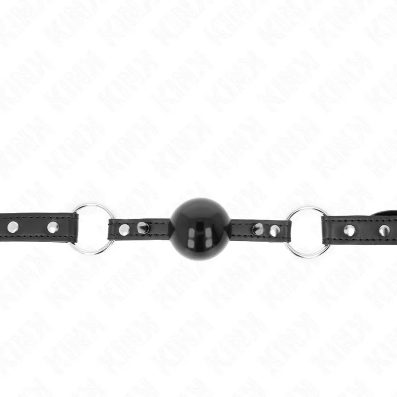 KINK - BALL GAG 4 CM CON RIVETTO PUNTA E CHIUSURA A SCATTO 65 x 2 CM - immagine 3