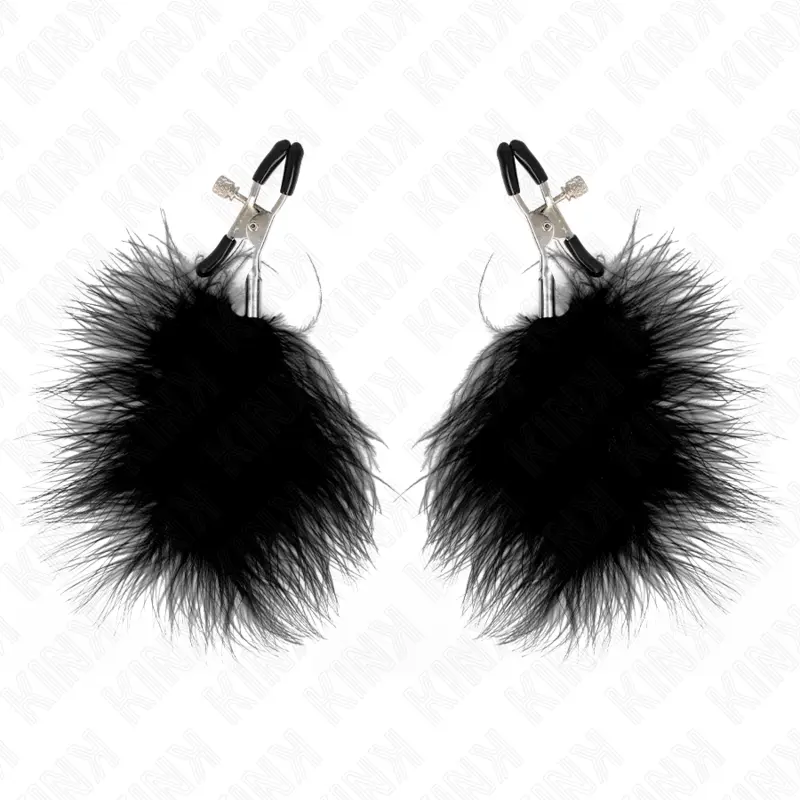 KINK - PINZA PER CAPEzzoli PIUMA NERA 7 CM - immagine 2