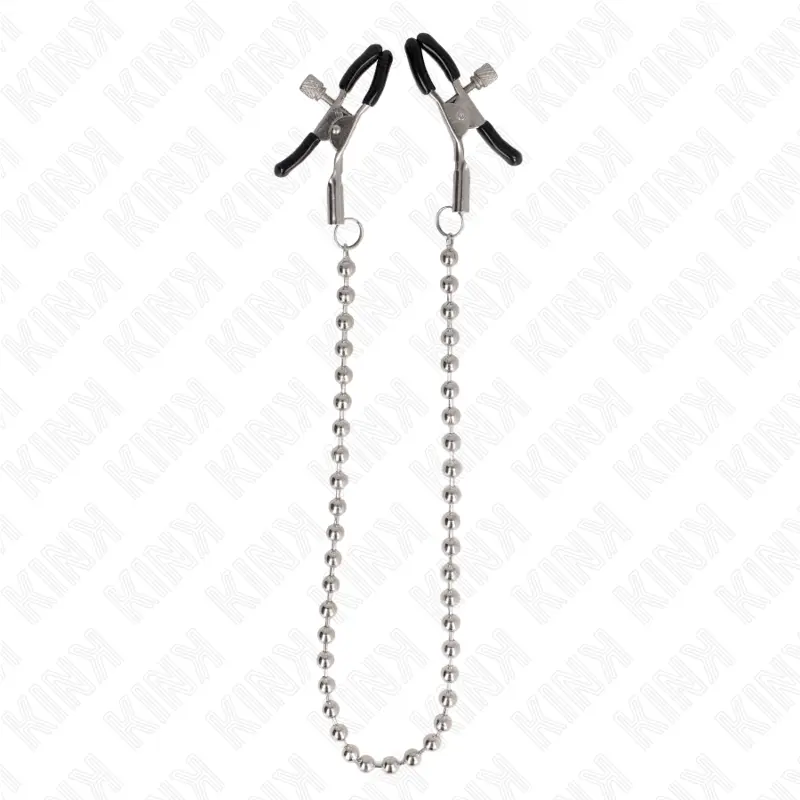KINK - MORSETTI PER CAPEZZOLI A CATENA DI PERLINE 30 CM - immagine 2
