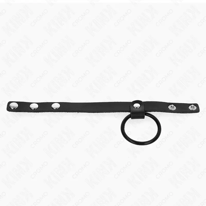 KINK - ANELLO PER PENE IN SILICONE 3,8 CM E DIVISORE PER PALLINE IN PELLE 22 X 1,5 CM - immagine 3