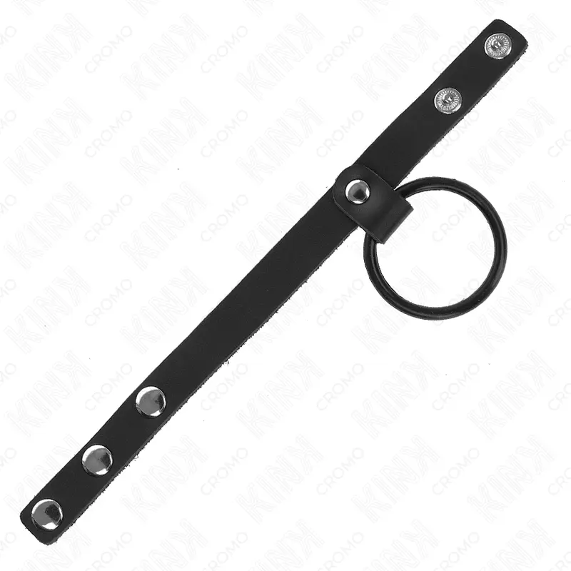 KINK - ANELLO PER PENE IN SILICONE 3,8 CM E DIVISORE PER PALLINE IN PELLE 22 X 1,5 CM - immagine 4
