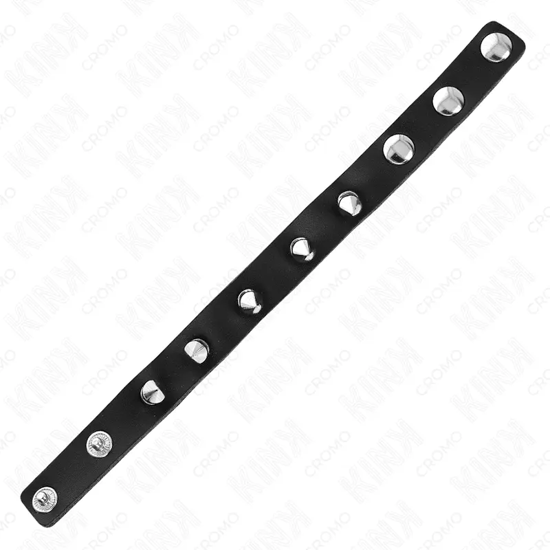 KINK - ANELLO PER PENE IN PELLE CON PUNTE 21,5 X 1,6 CM - immagine 5