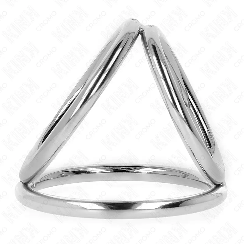 KINK - ANELLO PER PENE IN METALLO CROMATO TRIPLO DA 3,2 CM A 4,5 CM - immagine 4
