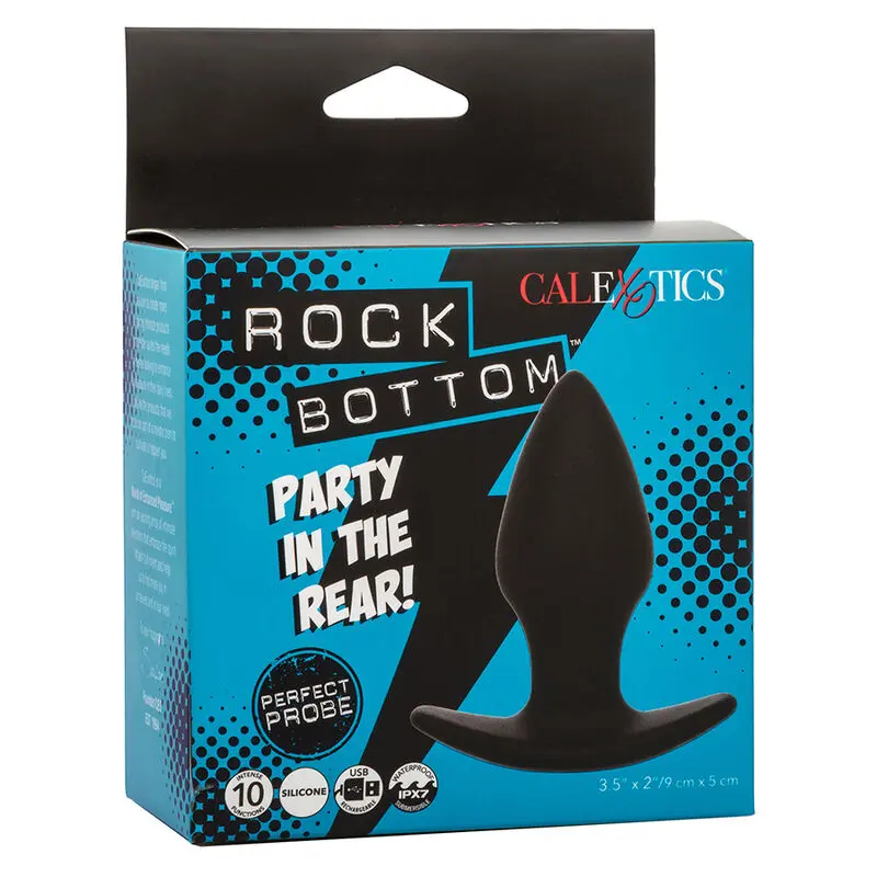 CALEXOTICS - ROCK BOTTOM PERFECT ANAL PLUG 10 VIBRAZIONI SILICONE NERO - immagine 2