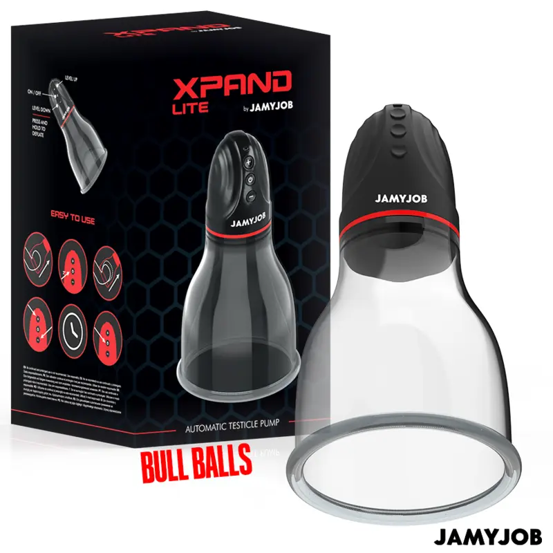 JAMYJOB - POMPA AUTOMATICA PER TESTICOLI XPAND LITE 3 LIVELLI DI ASPIRAZIONE GRIGIA