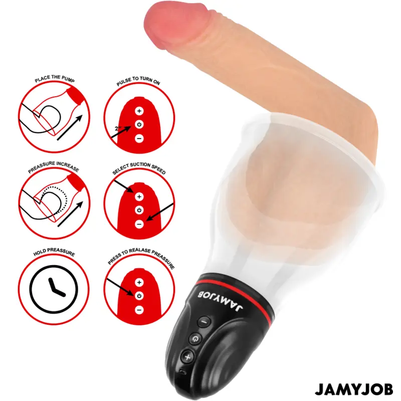 JAMYJOB - POMPA AUTOMATICA PER TESTICOLI XPAND LITE 3 LIVELLI DI ASPIRAZIONE GRIGIA - immagine 2