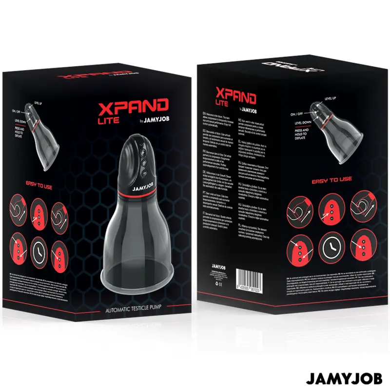 JAMYJOB - POMPA AUTOMATICA PER TESTICOLI XPAND LITE 3 LIVELLI DI ASPIRAZIONE GRIGIA - immagine 7